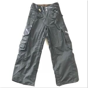 Kid’s Volcom Genus Black Insulated Snowboarding Pants Size XS